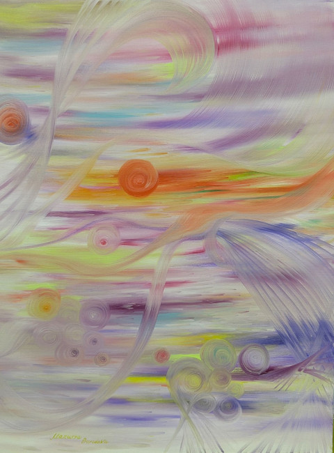 Art technic Oil Painting The Quarks Dance, 2021